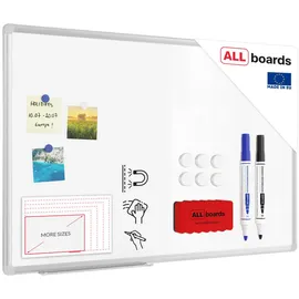 ALLboards Magnetisches Whiteboard 90x60cm – PREMIUM EXPO Alurahmen
