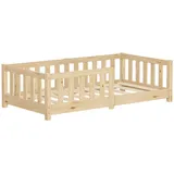 ML-Design Kinderbett 70 x 140 cm Kiefer naturbelassen