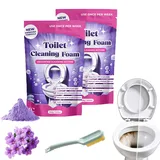 Toilet Cleaning Foam, Schäumender WC-Reiniger Extra Stark, Toilettenschaum Pulver für Mühelos Saubere Abflüsse, Rohrreiniger und Toilet Cleaner (2PC)