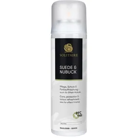 Solitaire Velours Nubukpflege Spray 200 ml Farbauffrischung und Imprägnierung für alle Rauleder (Velours-, Nubuk- und Wildleder) sowie Textilien Farbe neutral - 200 ml (1er Pack)