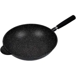 PENTOLPRESS Granit Wokpfanne mit Deckel (32 cm) – Induktion