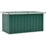 homiuse 129 x 67 x 65 cm Gartenbox Grün Aufbewahrungsbox Aufbewahrungstruhe Gartentruhe Garten Wasserdicht Kissenbox Outdoor Wasserdicht Gartenbox Klein Auflagenbox Verzinkter Stahl Klappdeckel