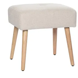 miliboo Niedriger Hocker Stoff 46 x 46 x 46 cm Beige