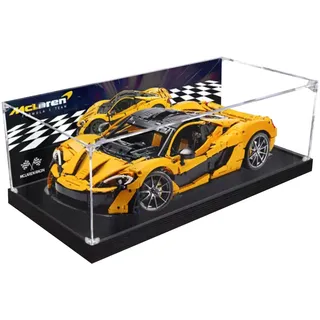 Figuren-Displaybox für LEGO 42172 für McLar-en P1 Hyperca-r Acryl, staubdicht, transparent, benutzerdefinierte Vitrine (kein Modell) (Hintergrund A)
