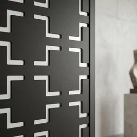 casa.pro Aaskis 190 x 120 x 38 cm Schwarz