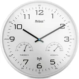 MEBUS Funk-Wanduhr 30 cm 52841 Weiß