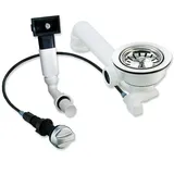 keenberk Küchenspülenablauf-Set Drehexcenter 3,5 Zoll / 114 mm Siebkorbventil