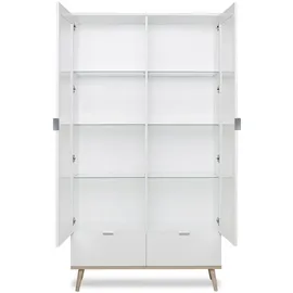 Quartier Vitrine GÖTEBORG 100 x 186 x 40 cm Weiß