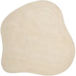 Teppich Viskose hellbeige 160 x 160 cm Kurzflor GORANO