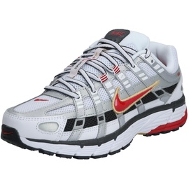 Nike P-6000 White/Metallic Platinum/Dark Charcoal/Varsity Red 40