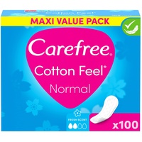 Carefree Slipeinlagen Cotton Feel Normal mit Frischeduft, 100% atmungsaktiv für ein langanhaltendes Frischegefühl, Größe Normal, 100 Stück
