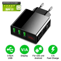 EAXUS USB-Ladegerät 3-Fach Ladegerät mit Schnellladefunktion