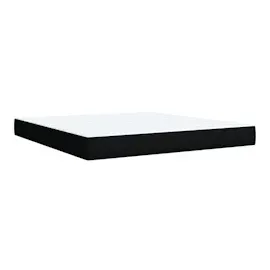 vidaXL Boxspringbett mit Matratze Schwarz 180x200 cm Stoff