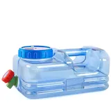 Camping Wasserkanister | 5,5L Wasserbehälter mit Wasserhahn | Wassertank Camping mit Griffen | Tragbarer Trinkwasserkanister | Auslaufsicherer Wassertank mit Wasserhahn für Picknick, Wandern, Fahren