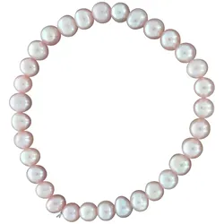 Armband VIVANCE "Süßwasserzuchtperlen pink 6mm", pink (pink, pink), Armbänder, Damen, 18cm, Metallmix, glänzend
