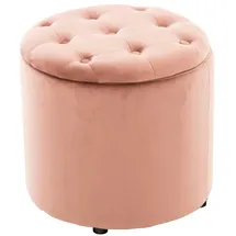 CLP Sitzhocker Pantin Samt pink