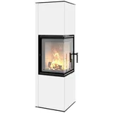 HITZE Eck Kaminofen SIGA 6,5 kW weiß Holzofen Stückholzofen