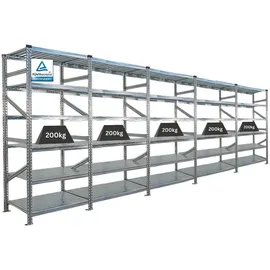 Proregal Fachbodenregal Proximo Stecksystem 210 x 450 x 60 cm, Freizeit, Heimwerken, Werkstatt, Schwerlastregale