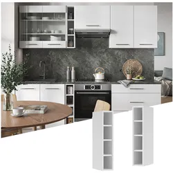 Vicco Regalhängeschrank Küchenschrank Küchenmöbel Fame-Line Weiß 15 cm modern Küche Hängeschrank Einbauküche Einlegeboden Küchenzeile Regal Aufbewahrung