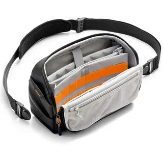 Inateck Sling Bag X-Modo, 4L Umhängetasche Herren Crossbody Bag Messenger Bag für Kurztrips, schwarz,