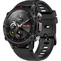 manike KR10 Smartwatch mit Herzfrequenzmesser, Schlafanalyse, Fitness-Tracking, 1,39" HD-Display, IP68 wasserdicht, Bluetooth für iOS & Android - Schwarz