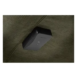 KAWOLA Relaxliege LETICIA motorisch mit Nackenkissen und Akku Feincord olivgrün