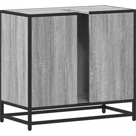vidaXL Waschbeckenunterschrank Grau Sonoma 65x33x60 cm Holzwerkstoff