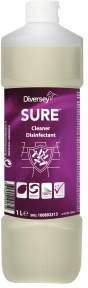 SURE Cleaner Disinfectant Flächendesinfektion, Konzentrierte flüssiger Desinfektionsreiniger für den professionellen Gebrauch, 1000 ml - Flasche