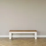 Set One by Musterring Bank York Holzoptik Weiß, Braun Weiß / Eiche