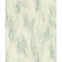 Rasch Textil Vliestapete Wellen 53 cm x 1005 cm 10 m Grün/Cremeweiss 486230