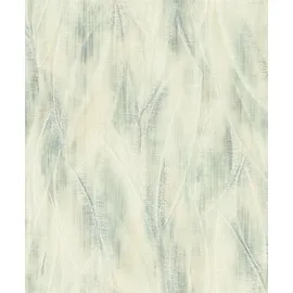Rasch Textil Vliestapete Wellen 53 cm x 1005 cm 10 m Grün/Cremeweiss 486230