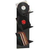VCM Wandregal Sulda 33 x 26 x 107 cm Schwarz