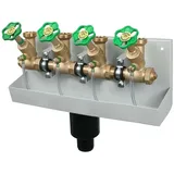 Schlösser Armaturen - Schlösser Kompakt-verteilerstation 4-strang Verteiler - Zulauf 1 Zoll - Dn 25, Mit Ablaufrinne