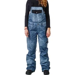 Ski-/Snowboardhose Damen - Leela black denim BLAU S