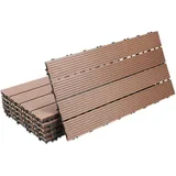 Wolketon 30 X 60cm Braun Terrassenfliesen 42 Stück Klickfliesen In Holzoptik, Wpc Fliese