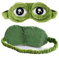 Enzege 3D Grün Frosch Augen Maske Schlafen Lustige Neuheit Augen Abdeckung