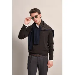 bugatti V-Ausschnitt-Pullover, mit V-Ausschnitt bugatti braun XXL