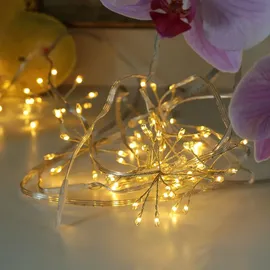 MARELIDA LED-Lichterkette Pusteblume 2 m Gold