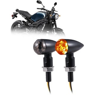 LOKLISUM 2PCS Led Motorrad Blinker E Geprüft 2 in 1 Mini Super Helle Blinker LED Lauflicht Bernstein Universal Kompatibel mit Scooter Quad Cruiser Off Road Cafe Racer mt 125 dirtbike mt-07 atv quad