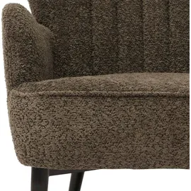 Mendler Lounge-Sessel HWC-K37 Chenille 75 x 80 x 75 cm grün-braun mit Kissen
