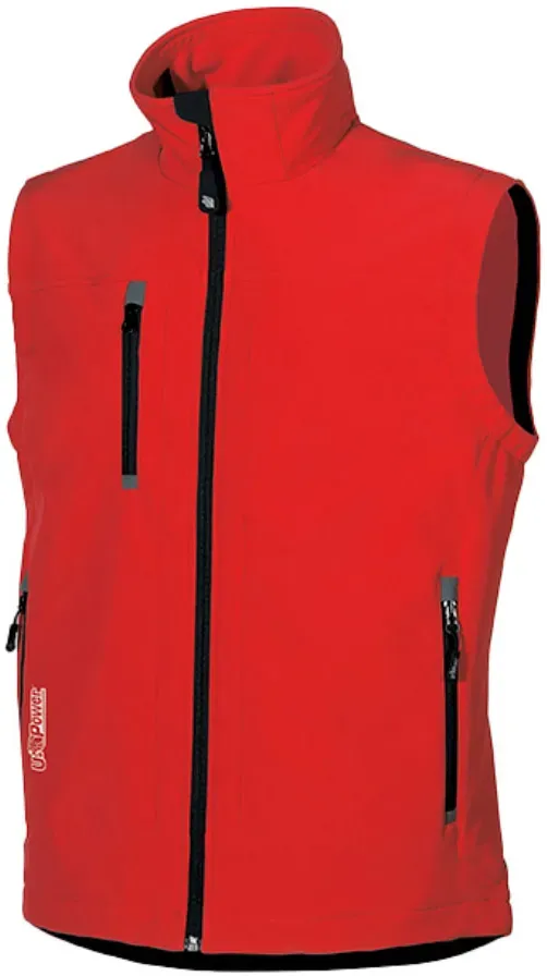 U-Power Weste Softshell Climb - red magma - XS