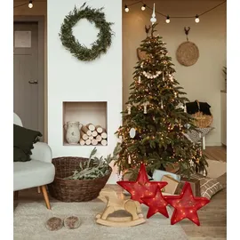NÄVE LED Deko Weihnachtsstern 3 St. rot