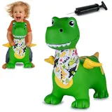 Jamara Hüpftier Dino mit Flügel HoppyDoo grün mit Pumpe