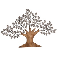 HOFMANN LIVING AND MORE Wanddekoobjekt »Baum«, Materialmix aus Metall und Holz, braun