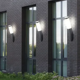 GLOBO LED Wand Fackel Lampe App Sprach Handy Steuerung Außen Leuchte dimmbar im Set inkl. RGB LED Leuchtmittel