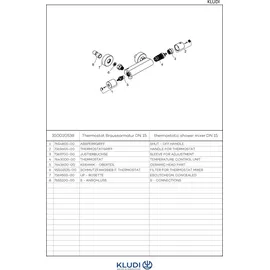 Kludi BASIC Thermostat Brausearmatur DN ohne Brausegarnitur Chrom, 350020538