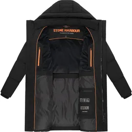 Stone Harbour Steppmantel "Hadrieen XX", Herren, Gr. L (52), schwarz, Obermaterial: 100% Polyester. Innenfutter: 100% Polyester. Wattierung: 100% Polyester. Ärmelfutter: 100% Polyester, Basic, gerade ca.