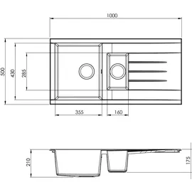 Respekta Houston 1,5 100 x 50 schwarz + Handbetätigung