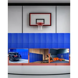 VEVOR Gym Wandpolsterung Wasserdichte Basketballmatte 180x60x5cm Wandmatte Blau