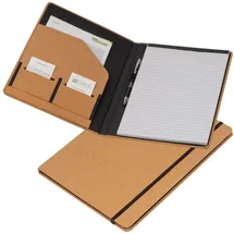 Livepac-Office Dokumentenmappe / aus Kork / DIN A4 / mit Schreibblock 60 Blatt